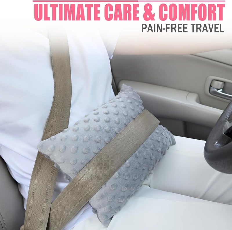 BNRendles Hysterectomy Pillow Pocket Tummy Pillows, Hysterectomy Recovery Gifts, Ice Pack Not Included, Small Portable Abdominal Cushion After Surgery Post C-Section Women Minky Dot Light Gray - Image 5